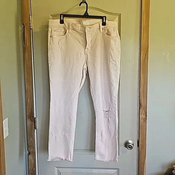 LOFT Pink boyfriend Jeans size 32/14 - Picture 1 of 4